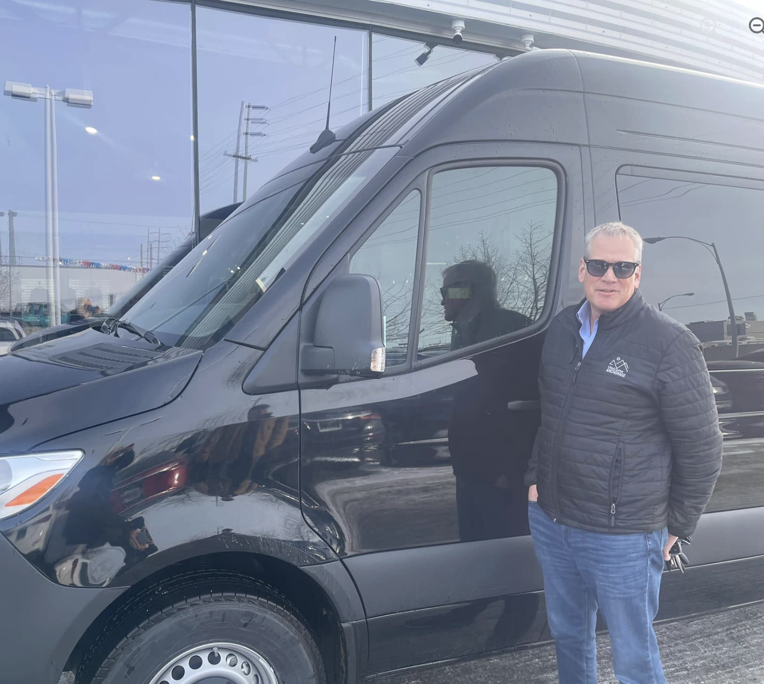 Welcome Anchorage guide with the tour van